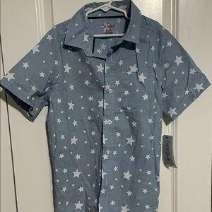 Cat & Jack Light Blue Star Pattern Shirt M10/12. Make an offer on a bundle!!